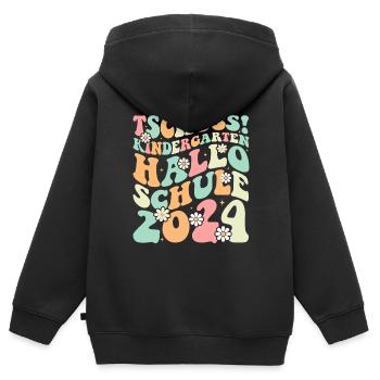 Kindergarten Kita Abgänger 2024 - Kinder Premium Organic Zip Hoodie - Schwarz - Hinten - AI Model Kid Male (0cm)