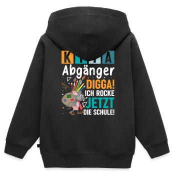 Kindergarten Kita Abgänger 2024 - Kinder Premium Organic Zip Hoodie - Schwarz - Hinten - AI Model Kid Male (0cm)