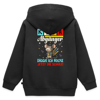 Kindergarten Kita Abgänger 2024 - Kinder Premium Organic Zip Hoodie - Schwarz - Hinten - AI Model Kid Male (0cm)
