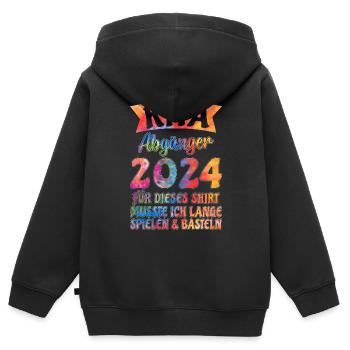Kindergarten Daycare Leavers 2024 - Kids Premium Organic Zip-up Hoodie - black - Back - AI Model Kid Male (0cm)