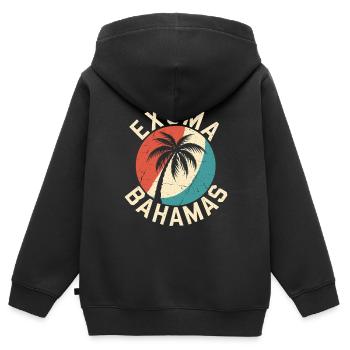 Exuma Bahamas - Kinder Premium Organic Zip Hoodie - Schwarz - Hinten - AI Model Kid Male (0cm)