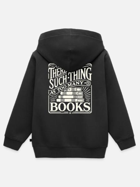 Bibliophile trifft retro buch look - Kinder Premium Organic Zip Hoodie - Schwarz