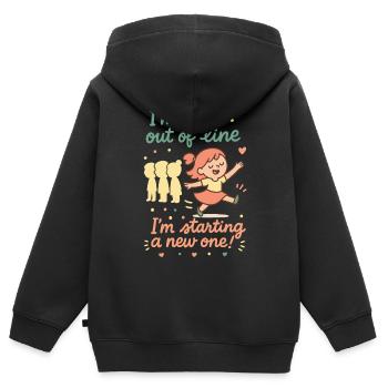 Ballet Love Real Girls Start New Line - Kids Premium Organic Zip-up Hoodie - black - Back - AI Model Kid Male (0cm)