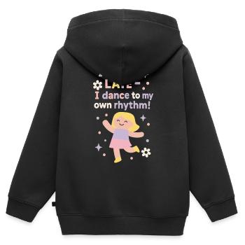 I'm Not Late I Dance To My Own Rhythm Ballett - Kinder Premium Organic Zip Hoodie - Schwarz - Hinten - AI Model Kid Male (0cm)