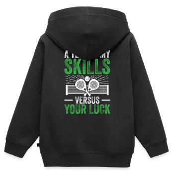Ein Test Meiner Fähigkeiten Im Vergleich Zu Ihrem - Kinder Premium Organic Zip Hoodie - Schwarz - Hinten - AI Model Kid Male (0cm)