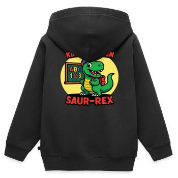 Nursery Saur-Rex Dinosaur - Kids Premium Organic Zip-up Hoodie - black - Back - AI Model Kid Male (0cm)