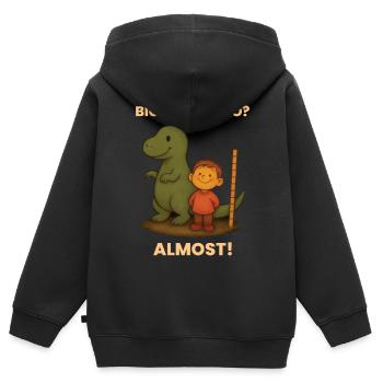 Big as a dino? Almost! Dinosaur lovers - Kids Premium Organic Zip-up Hoodie - black - Back - AI Model Kid Male (0cm)