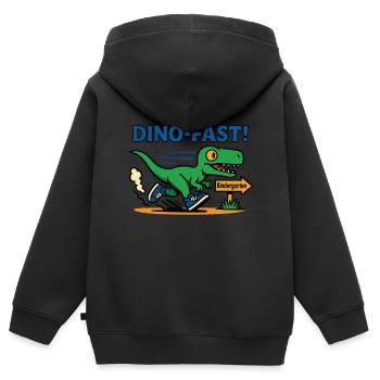 I'm Dino-Fast Kindergarten Graduation - Kids Premium Organic Zip-up Hoodie - black - Back - AI Model Kid Male (0cm)