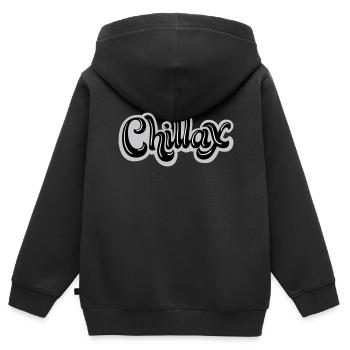 Chill out - Kinder Premium Organic Zip Hoodie - Schwarz - Hinten - AI Model Kid Male (0cm)