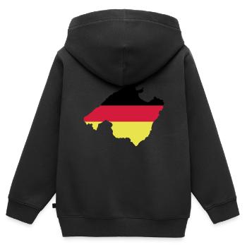 Majorque - Sweat Premium à capuche zippé enfant bio - noir - Dos - AI Model Kid Male (0cm)