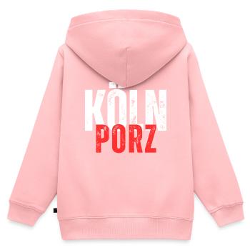 Porz white red - Kids Premium Organic Zip-up Hoodie - rose - Back - AI Model Kid Female (0cm)