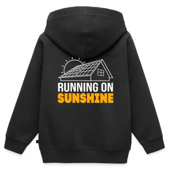 Solar Nachhaltigkeit Erneuerbare Energien - Kinder Premium Organic Zip Hoodie - Schwarz - Hinten - AI Model Kid Male (0cm)