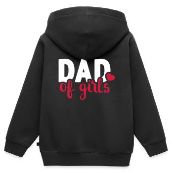 father - Kids Premium Organic Zip-up Hoodie - black - Back - AI Model Kid Male (0cm)