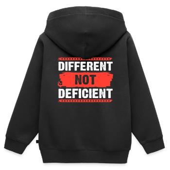 Autismus Autist ADHS Asperger Neurodiversity - Kinder Premium Organic Zip Hoodie - Schwarz - Hinten - AI Model Kid Male (0cm)
