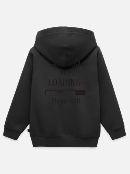 Sarkasmus - Kinder Premium Organic Zip Hoodie - Schwarz