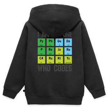 Programmierer - Kinder Premium Organic Zip Hoodie - Schwarz - Hinten - AI Model Kid Male (0cm)