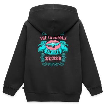 Die Fabelhaften Fünfziger Rock N' Roll 50er - Kinder Premium Organic Zip Hoodie - Schwarz - Hinten - AI Model Kid Male (0cm)
