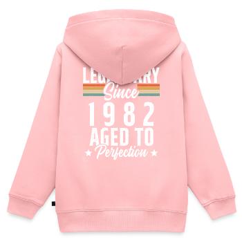 Legendär seit 1982 Geburtstagsgeschenk - Kinder Premium Organic Zip Hoodie - Rosa - Hinten - AI Model Kid Female (0cm)