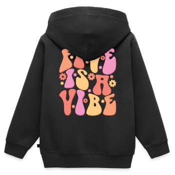 Five Is A Vibe, 5 Jahre alt, Kinder zum 5. Geburtstag - Kinder Premium Organic Zip Hoodie - Schwarz - Hinten - AI Model Kid Male (0cm)