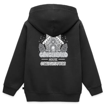 Lebkuchen Haus Konstrukteur Hersteller Geschenk - Kinder Premium Organic Zip Hoodie - Schwarz - Hinten - AI Model Kid Male (0cm)