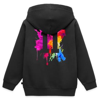 11 JAHRE 11. GEBURTSTAG - Kinder Premium Organic Zip Hoodie - Schwarz - Hinten - AI Model Kid Male (0cm)