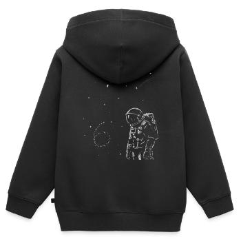 Astronaut Sterne 6 Jahre Geburtstag Weltraum - Kinder Premium Organic Zip Hoodie - Schwarz - Hinten - AI Model Kid Male (0cm)