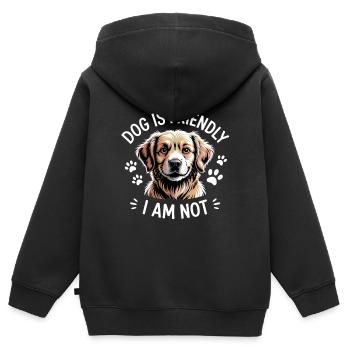 Funny Humour Dog Ovners Gift For Dog Mum Dog Lover - Kids Premium Organic Zip-up Hoodie - black - Back - AI Model Kid Male (0cm)