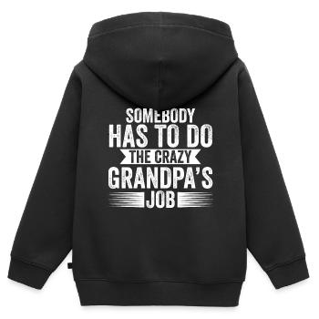 Großvater Großvater Großvater Geschenk - Kinder Premium Organic Zip Hoodie - Schwarz - Hinten - AI Model Kid Male (0cm)