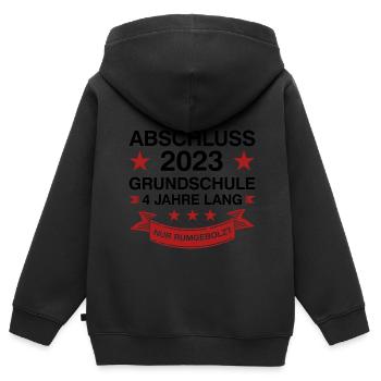 Grundschule Abschluss 2023 Grundschüler Geschenk - Kinder Premium Organic Zip Hoodie - Schwarz - Hinten - AI Model Kid Male (0cm)