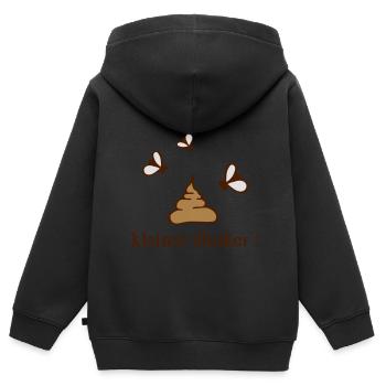 kleiner Stinker - Kinder Premium Organic Zip Hoodie - Schwarz - Hinten - AI Model Kid Male (0cm)