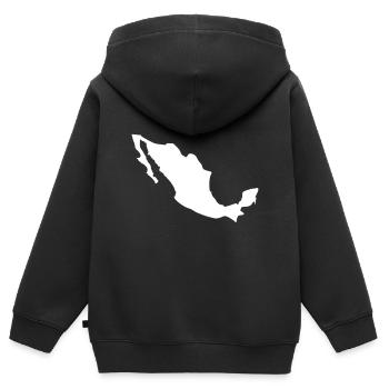 Mexiko - Kinder Premium Organic Zip Hoodie - Schwarz - Hinten - AI Model Kid Male (0cm)