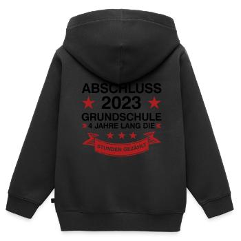 Grundschule Abschluss 2023 Grundschüler Geschenk - Kinder Premium Organic Zip Hoodie - Schwarz - Hinten - AI Model Kid Male (0cm)