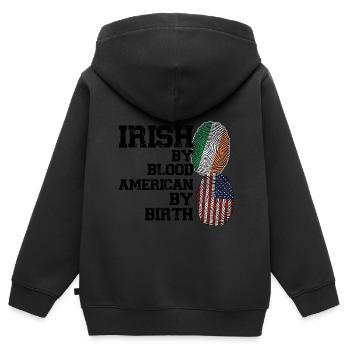 Irland Irisch Irische Wurzeln Geschenk - Kinder Premium Organic Zip Hoodie - Schwarz - Hinten - AI Model Kid Male (0cm)
