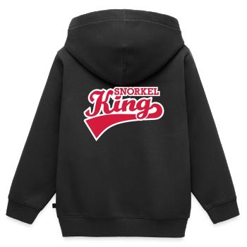 Schnorcheln - Kinder Premium Organic Zip Hoodie - Schwarz - Hinten - AI Model Kid Male (0cm)