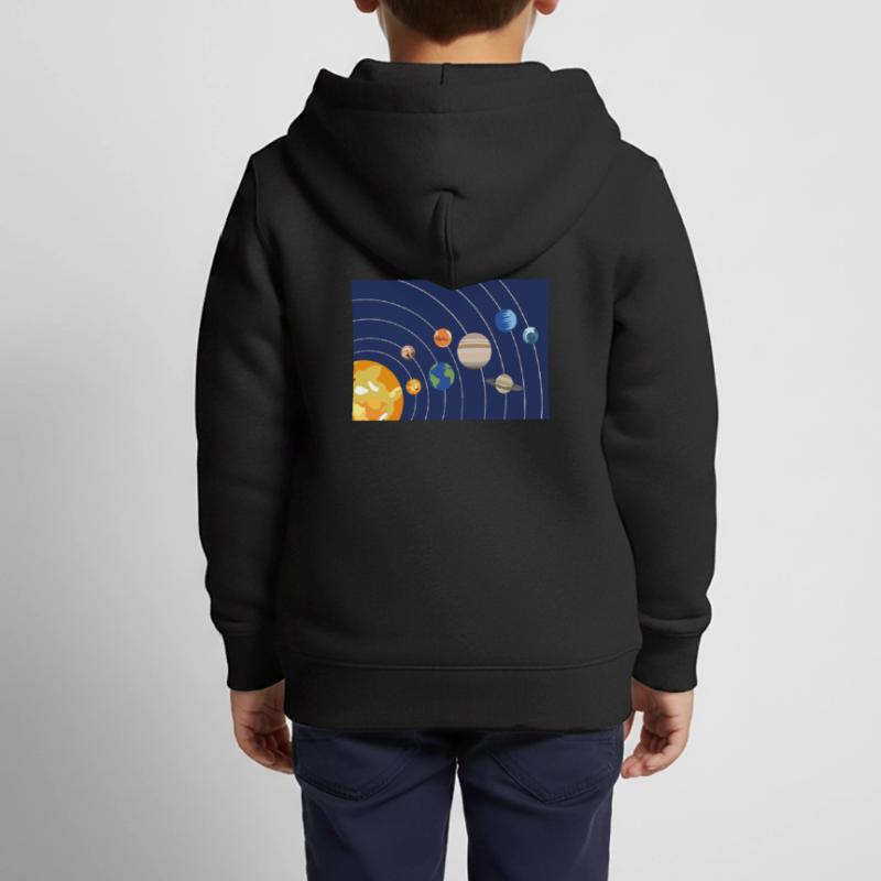 Solar system sun planets orbits Kids Premium Organic Zip-up Hoodie