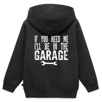 Kfz-Mechaniker Schrauber Schrauber Geschenk - Kinder Premium Organic Zip Hoodie - Schwarz - Hinten - AI Model Kid Male (0cm)