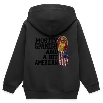 Spanisch Spanien Spanische Wurzeln Geschenk - Kinder Premium Organic Zip Hoodie - Schwarz - Hinten - AI Model Kid Male (0cm)