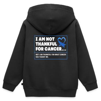 Darm Krebs Dickdarm - Kinder Premium Organic Zip Hoodie - Schwarz - Hinten - AI Model Kid Male (0cm)