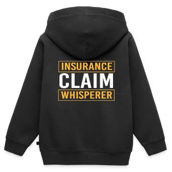 Versicherung Versicherungsagent - Kinder Premium Organic Zip Hoodie - Schwarz - Hinten - AI Model Kid Male (0cm)