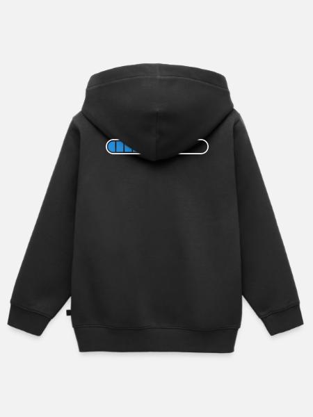 Ladebalken PC Icon Symbol - Kinder Premium Organic Zip Hoodie - Schwarz