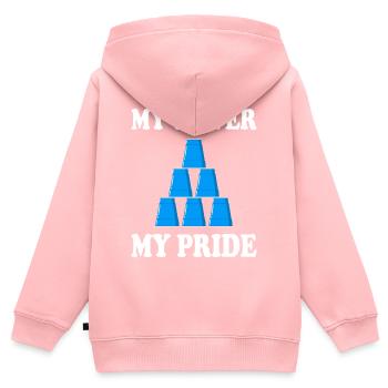 Becher Stapeln Humor Sport Stapeln - Kinder Premium Organic Zip Hoodie - Rosa - Hinten - AI Model Kid Female (0cm)