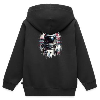 Greifen Sie Nach Den Sternen Mit Unserem - Kinder Premium Organic Zip Hoodie - Schwarz - Hinten - AI Model Kid Male (0cm)