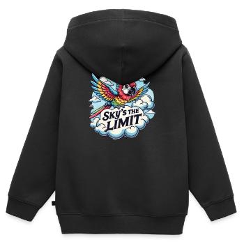 Possibilités illimitées Sky’s The Limit Bird - Sweat Premium à capuche zippé enfant bio - noir - Dos - AI Model Kid Male (0cm)