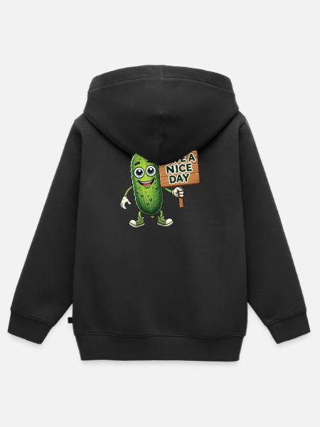 Have A Nice Day - Kinder Premium Organic Zip Hoodie - Schwarz