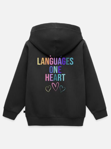 Ausbildung Bilingualer Humorlehrer - Kinder Premium Organic Zip Hoodie - Schwarz