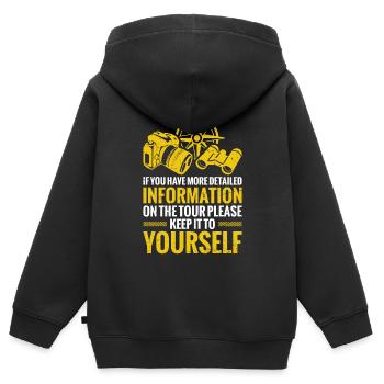 Wenn Sie Genauere Informationen Zur Tour Haben - Kinder Premium Organic Zip Hoodie - Schwarz - Hinten - AI Model Kid Male (0cm)