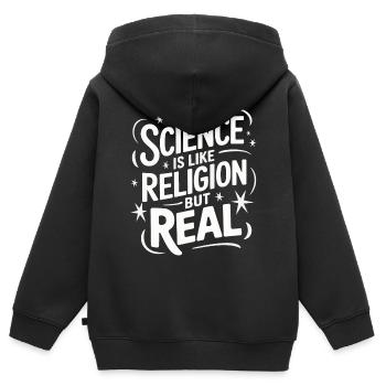 Atheismus Atheist Anti-Religion Agnostiker - Kinder Premium Organic Zip Hoodie - Schwarz - Hinten - AI Model Kid Male (0cm)