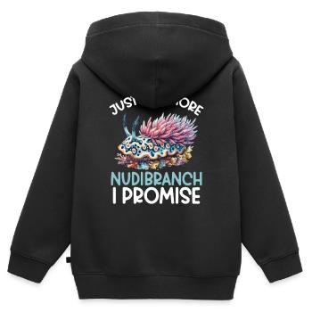 Nur Noch Eine Nacktschnecke, Das Verspreche Ich - Kinder Premium Organic Zip Hoodie - Schwarz - Hinten - AI Model Kid Male (0cm)