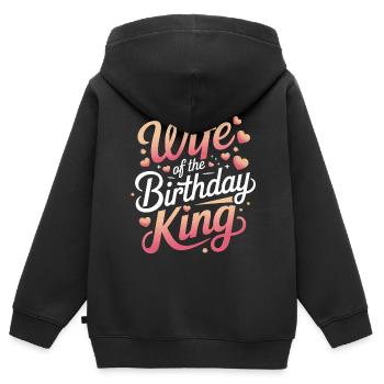 Frau Ehefrau Partnerin Familie Verheiratet - Kinder Premium Organic Zip Hoodie - Schwarz - Hinten - AI Model Kid Male (0cm)