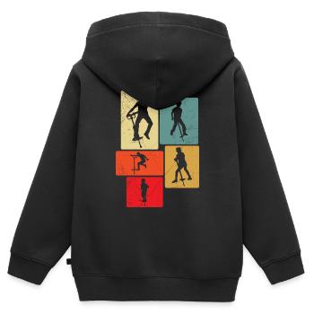Pogo-stick: Nennen Sie Ihn Niemals Nur Ein - Kinder Premium Organic Zip Hoodie - Schwarz - Hinten - AI Model Kid Male (0cm)